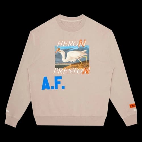 HERON PRESTON Heron Af Crew Sweatshirt 'Taupe'