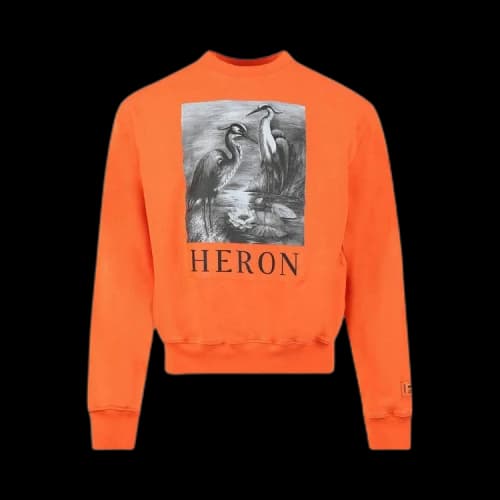 Heron Preston Heron OS Cotton Crewneck Orange