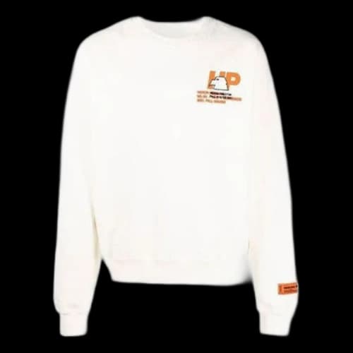 HERON PRESTON FW21 Heron Print Sweatshirt 'Off White'