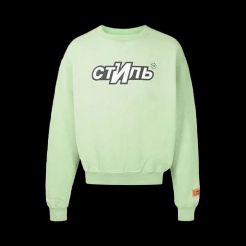 HERON PRESTON CTNMB Sport Crewneck Sweatshirt 'Green White'