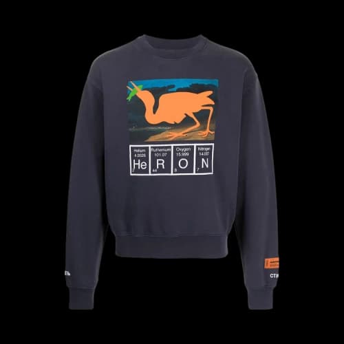 Heron Preston Heron Cutout Crewneck 'Anthracite/Orange'