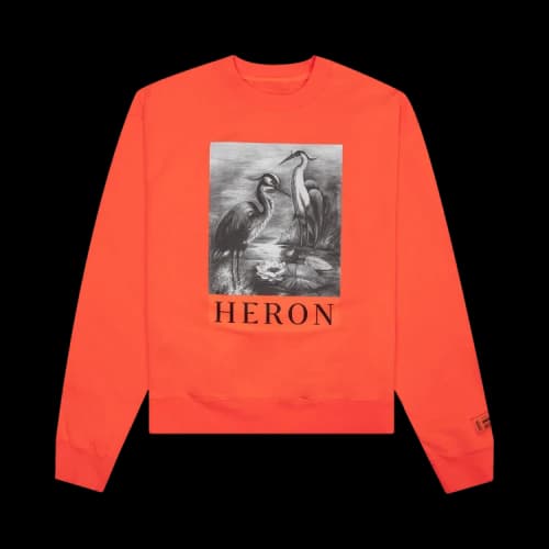 Heron Preston Logo Print Long-Sleeve Sweatshirt 'Orange/Black'