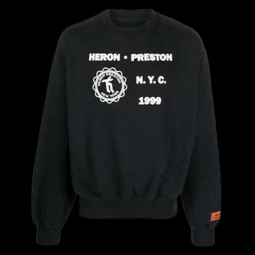 Heron Preston Medieval Heron Crewneck Black/White