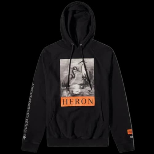 HERON PRESTON SS21 Herons Popover Hoodie 'Black Multi-color'