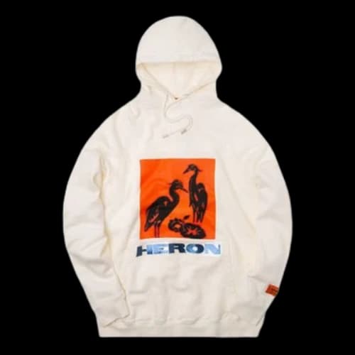 HERON PRESTON Unisex Raglan NS Herons Tape Printing White