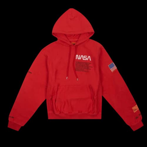 Heron Preston Nasa Logo Hoodie Sweatshirt 'Red'