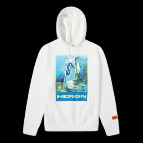 HERON PRESTON SS21 Herons Popover Hoodie 'White Multi-color'
