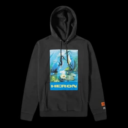 HERON PRESTON Heron Pop Over Hoodie 'Black'