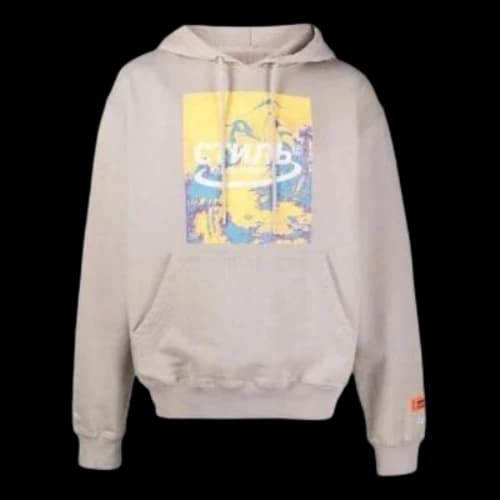 HERON PRESTON Halo Herons Hoodie 'Taupe'