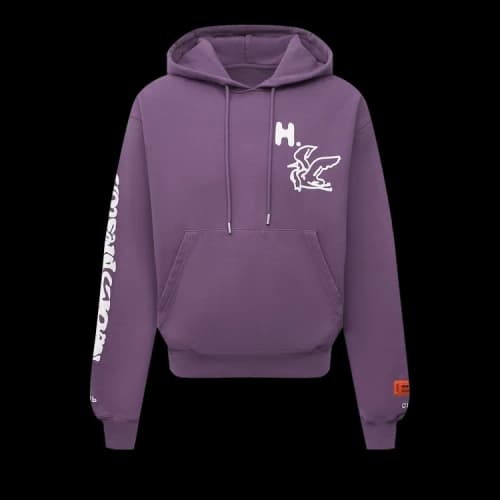 Heron Preston Warped Hoodie 'Purple/White'