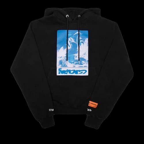 Heron Preston Oversize Herons Captcha Hoodie Black