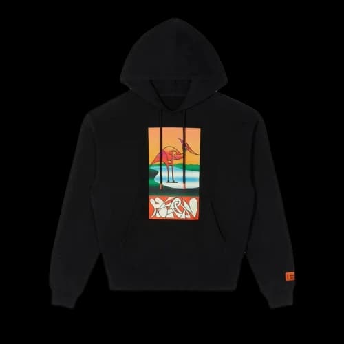 Heron Preston Abstract Hoodie 'Black/Orange'