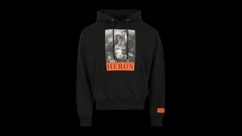 Heron Preston Boxed Heron Logo Hoodie Black