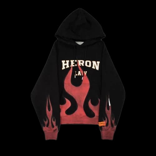 Heron Preston Heron Law Flames Hoodie 'Black/Red'