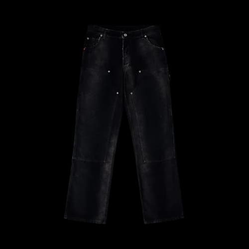 Heron Preston Distressed Canvas Carpenter Pants 'Navy Blue'