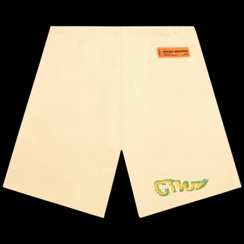 Heron Preston CTNMB Pixel Warp Sweatshorts 'Beige/Green'