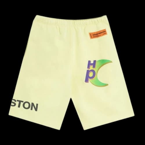 Heron Preston Logo Collage Sweatshorts 'Lemon Yellow'
