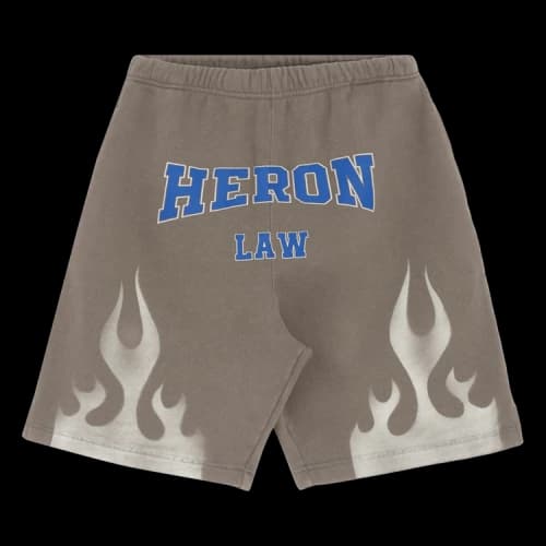 Heron Preston Heron Law Flames Sweatshorts 'Grey/White'