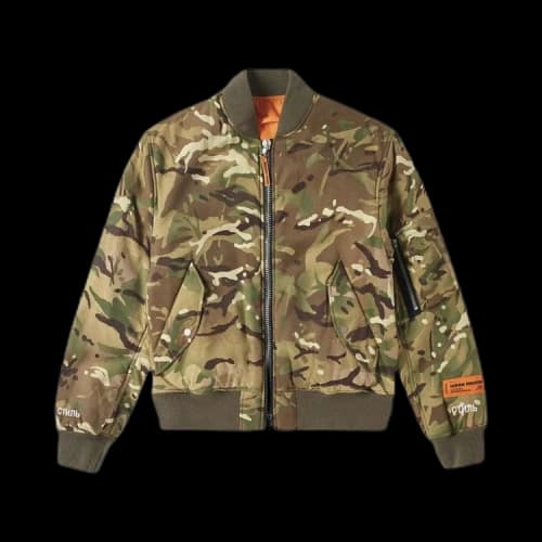 Heron Preston CTNMB Camo Bomber 'Camo Orange'
