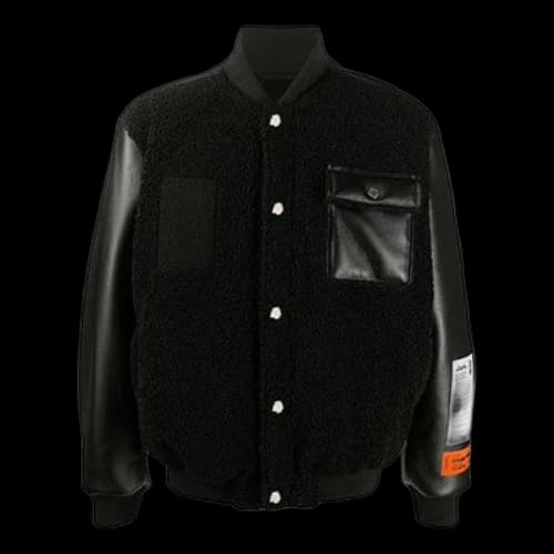 HERON PRESTON Chest Splicing Jacket Black