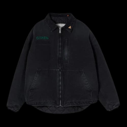 HERON PRESTON FW22 CTNMB Canvas Pockets Jacket 'Black Green'