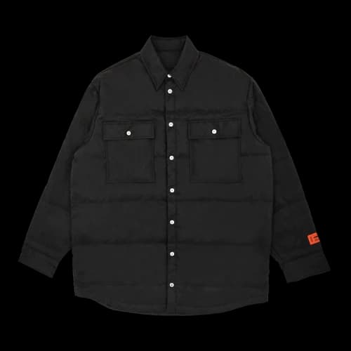 HERON PRESTON Quilted Nylon Shirt 'Black'