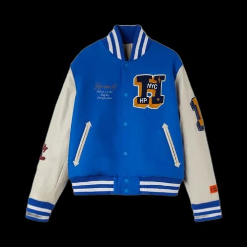 Heron Preston Heron Patches Varsity Jacket 'Blue/Yellow'