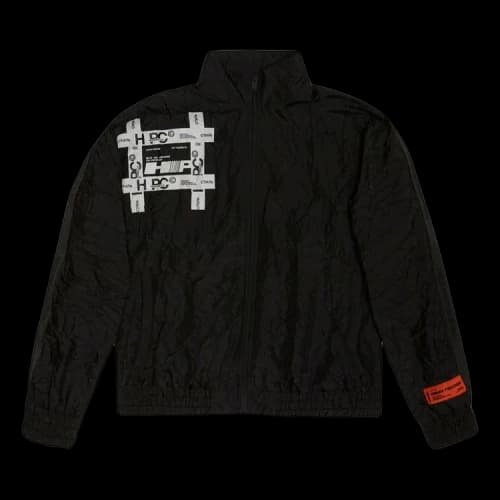 Heron Preston Tyvek Crinkled Windbreaker 'Black/White'