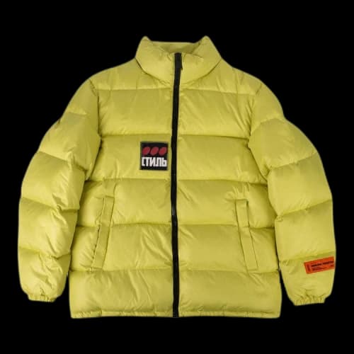 Heron Preston Heron CTNMB Dots Puffer 'Green Yellow'