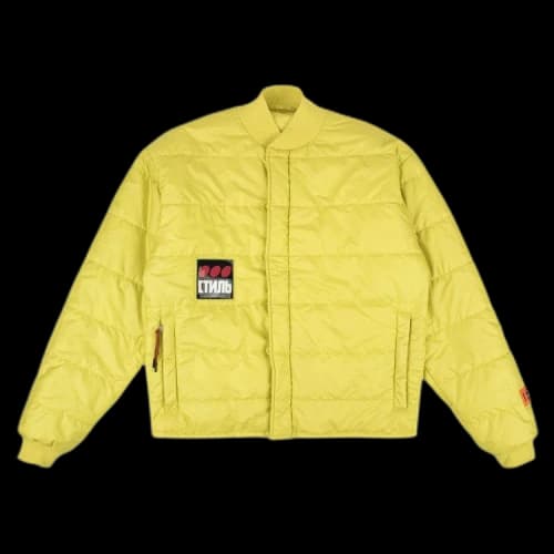 Heron Preston CTNMB Thin Puffer Jacket 'Lime Green'