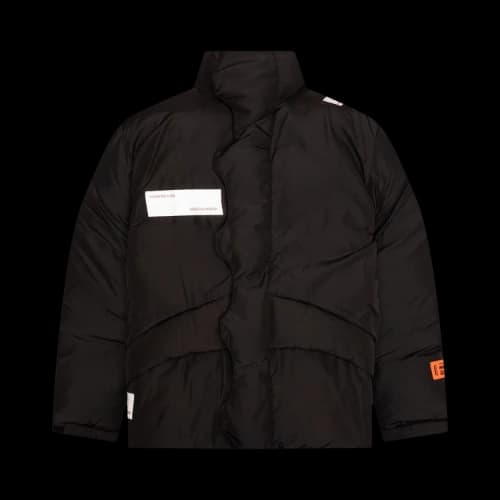 Heron Preston Hiking Tape Puffer Jacket 'Black'