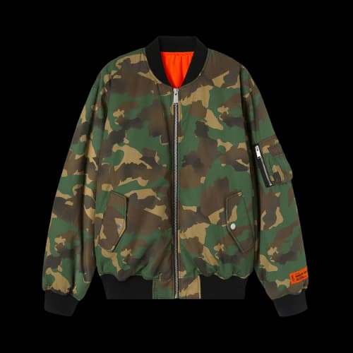 Heron Preston Canvas Bomber 'Camo Green'