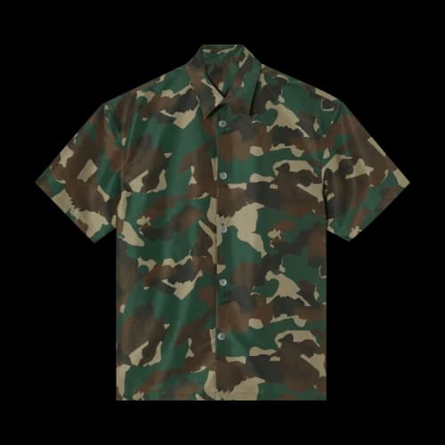 Heron Preston Short-Sleeve Camo Nylon Shirt 'Camo Green'