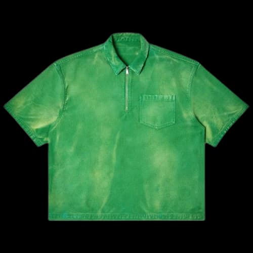 Heron Preston Logo Patch Polo Shirt 'Green'