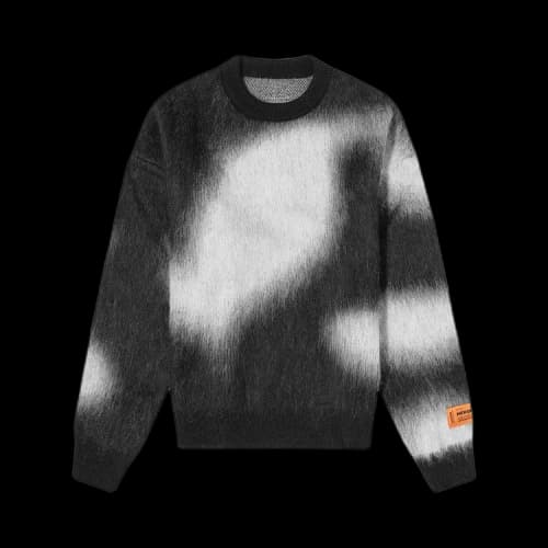 Heron Preston All Over Print Knit Crewneck 'Black'