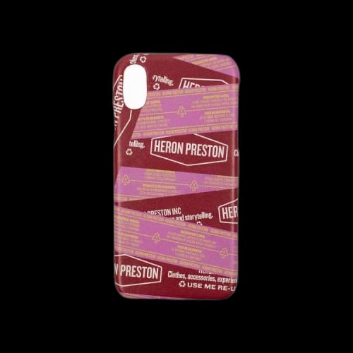 Heron Preston Logo Tape Design iPhone X Phone Case 'Red'
