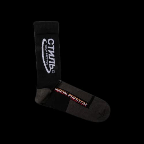 Heron Preston CTNMB Double Cuff Socks 'Black'