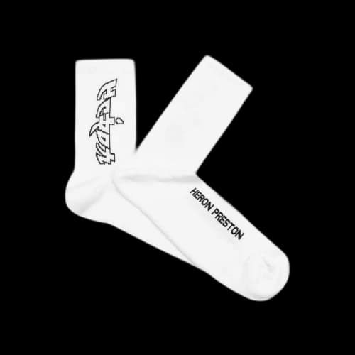 Heron Preston Arcade Long Socks 'Black/White'