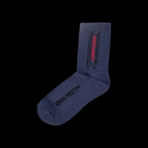 Heron Preston Logo Uniform Ankle Socks 'Blue'