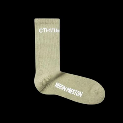 Heron Preston CTNMB Long Socks 'Military Green'