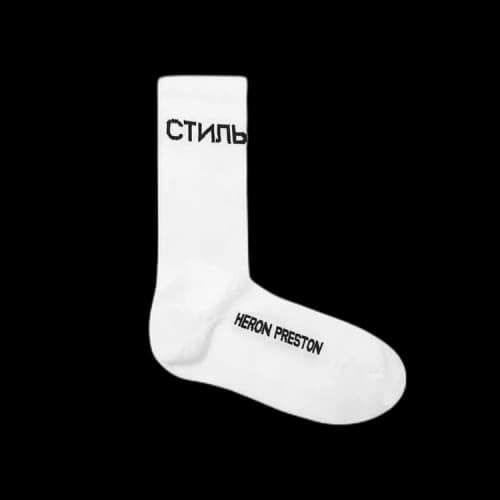 Heron Preston CTNMB Long Socks 'White/Black'