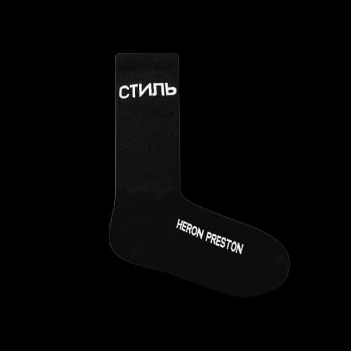 Heron Preston CTNMB Long Socks 'Black/White'