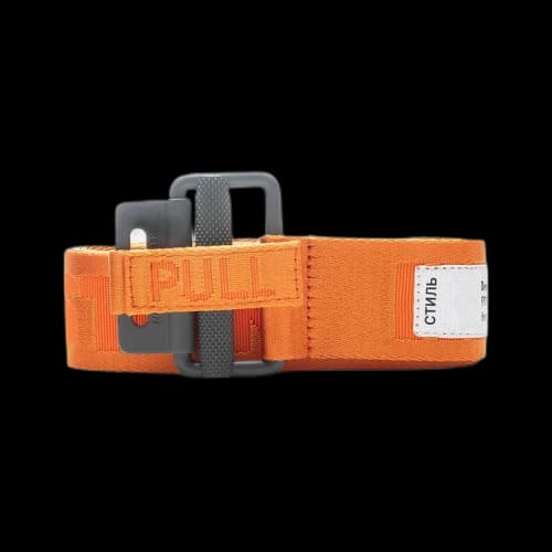 Heron Preston HP Tape Belt Classic Buckle 'Orange/Grey'