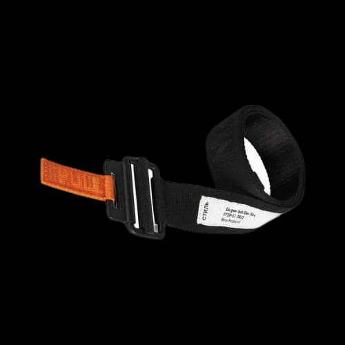 Heron Preston Tape Logo Belt Black Orange