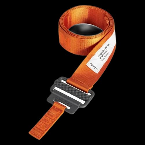 Heron Preston Tape Logo Belt Orange Grey