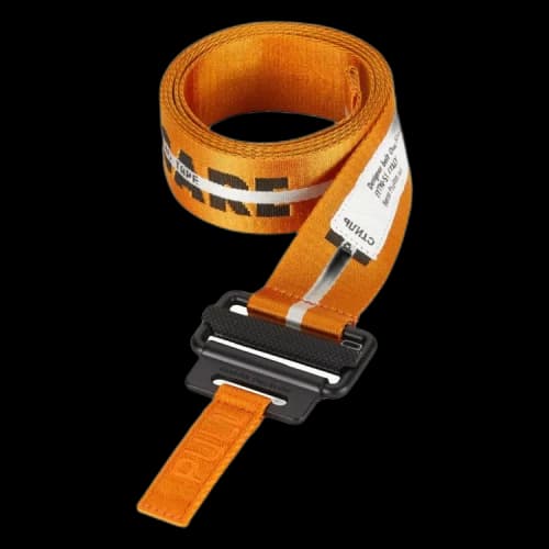 Heron Preston Classic Buckle Hwc Tape Belt 'Orange/Black'