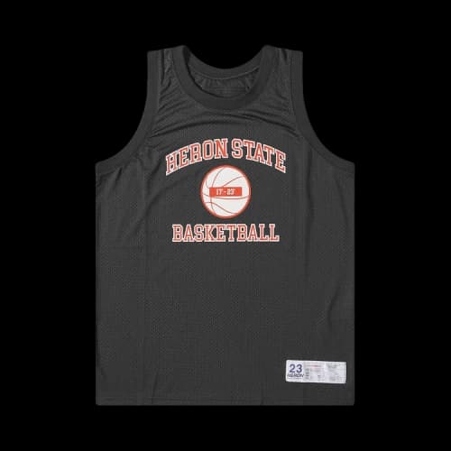 HERON PRESTON Basketball Jerseys Men's Black Moderate Straight Fit