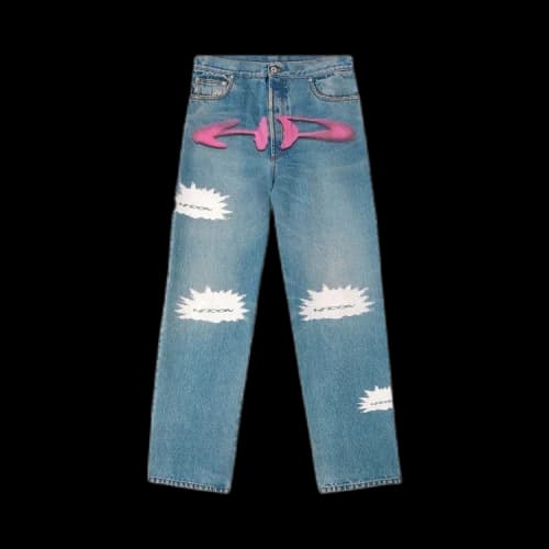 Heron Preston Pattern Denim Pants 'Indigo/White'