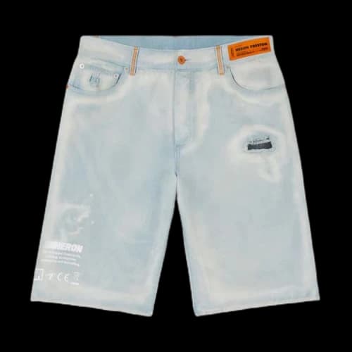 Heron Preston Code 8000 Hammer Shorts Medium Grey/White