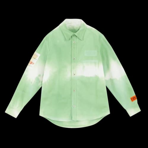 Heron Preston Label Tie Dye Shirt 'Green'